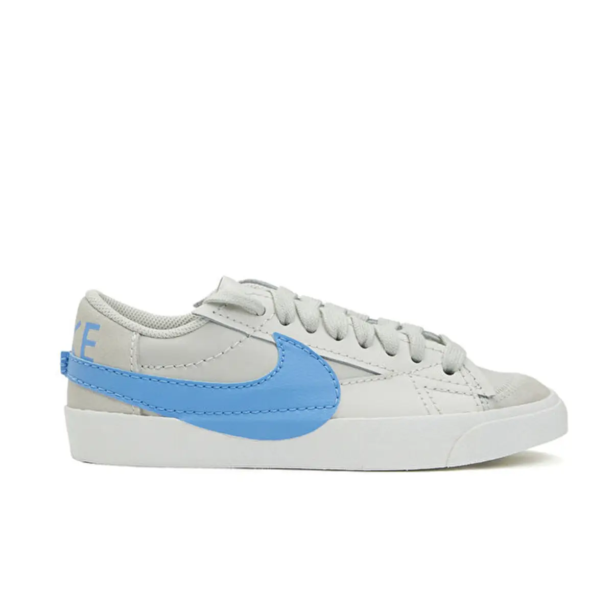 کتونی نایک بلیزر جامبو سفید آبی ساق کوتاه